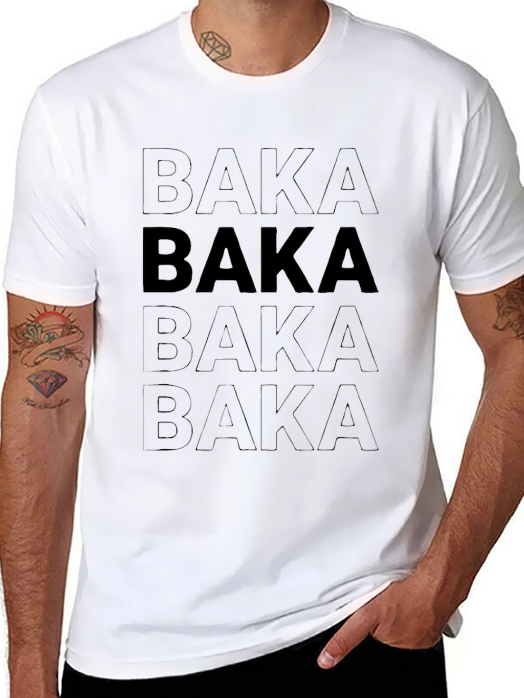 Baka Graphic T-Shirt - Black Anime Inspired Tee