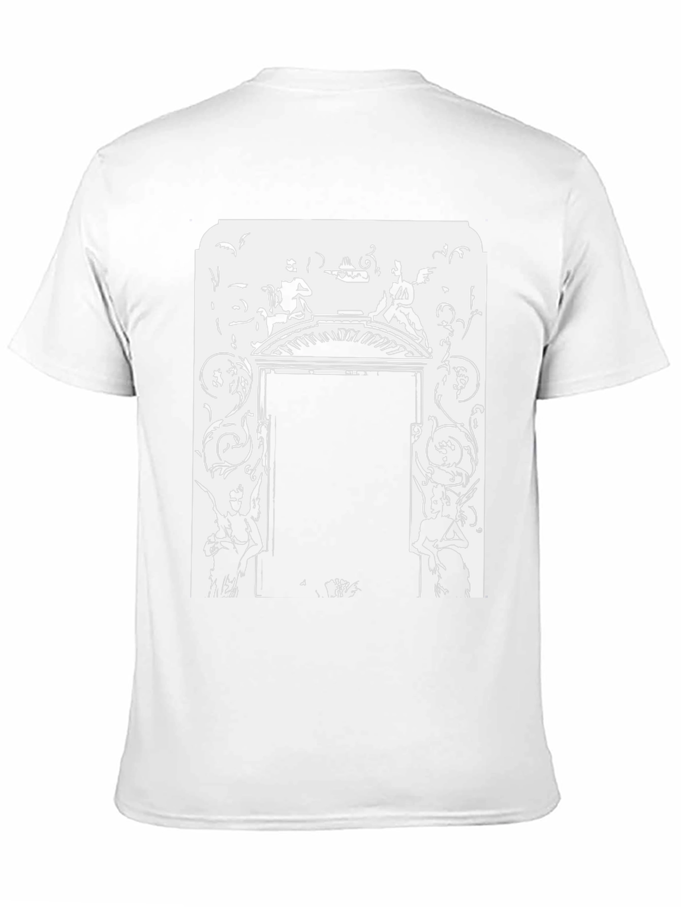Ornate Doorway Graphic Tee - Black Cotton