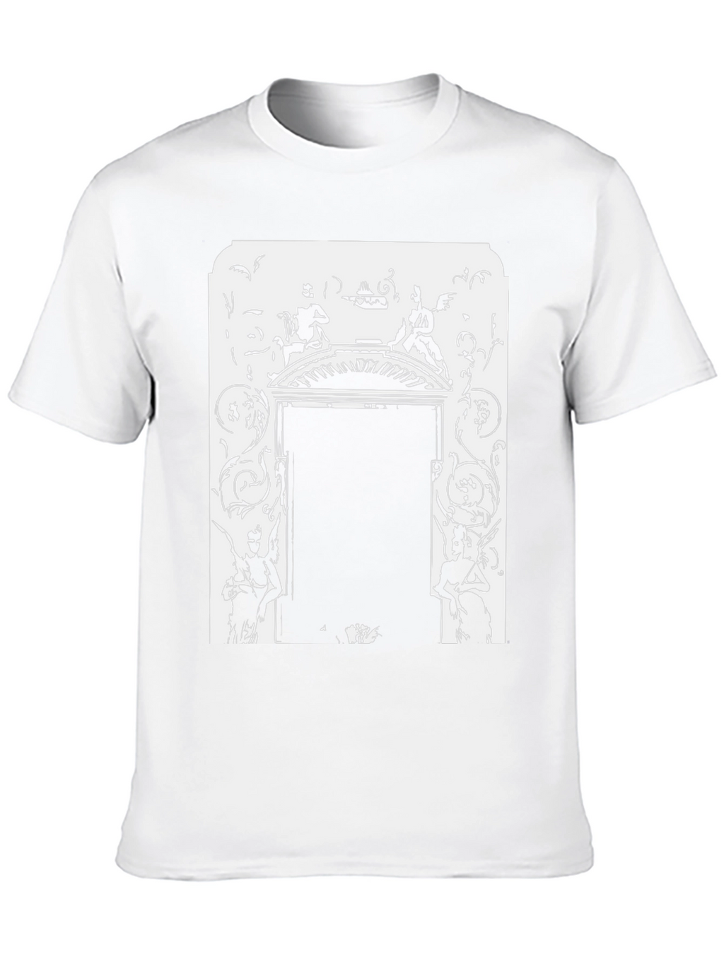 Ornate Doorway Graphic Tee - Black Cotton