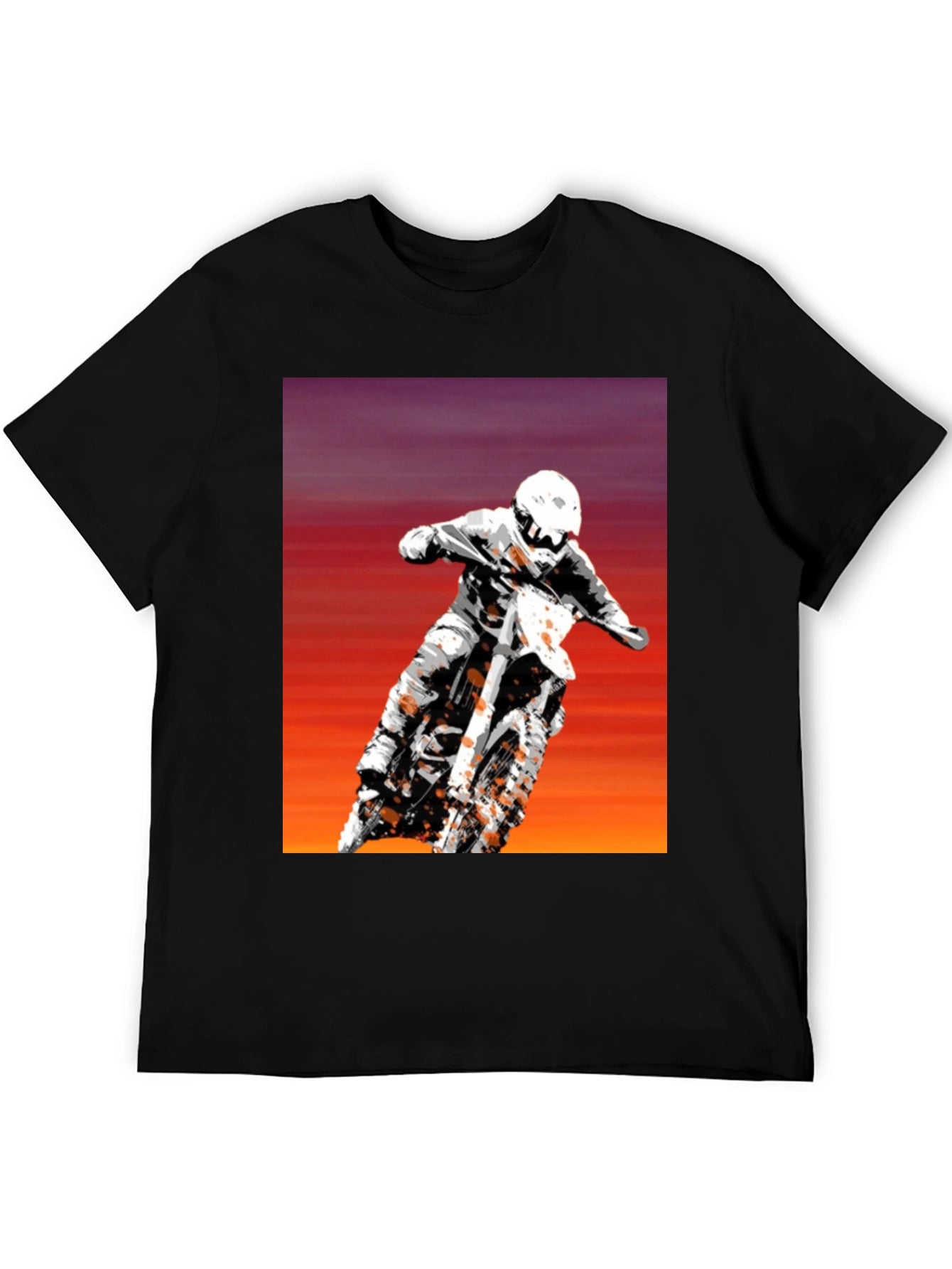 Motocross Rider Graphic Tee - Black