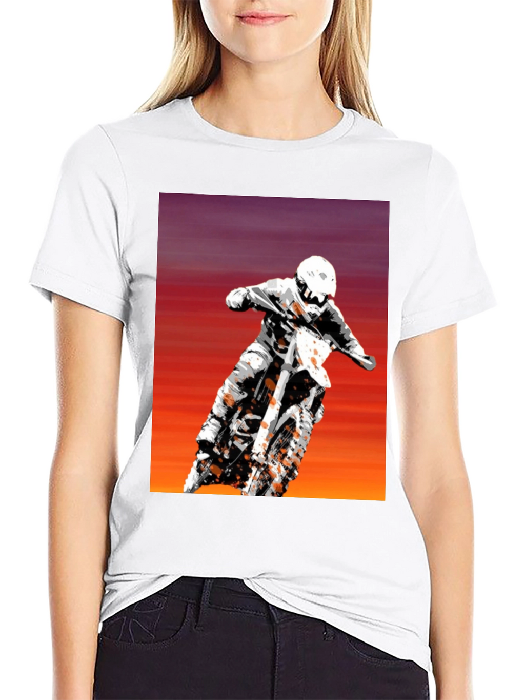Motocross Rider Graphic Tee - Black