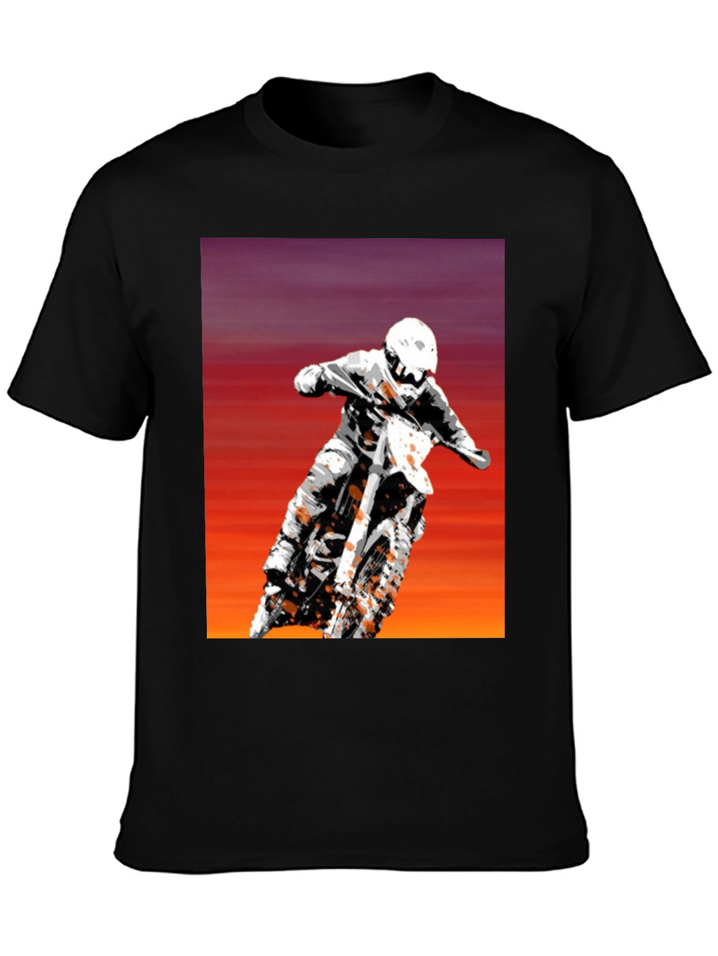 Motocross Rider Graphic Tee - Black