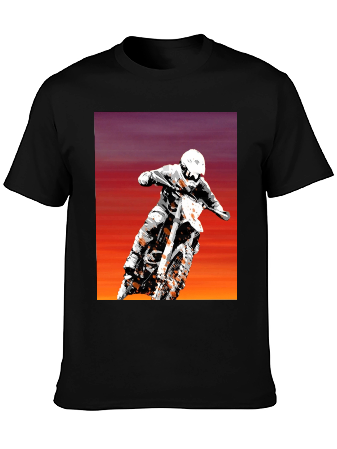Motocross Rider Graphic Tee - Black
