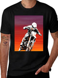 Motocross Rider Graphic Tee - Black