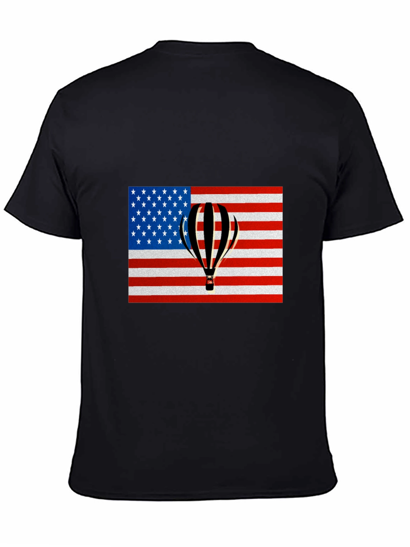 USA Flag Hot Air Balloon Graphic Tee