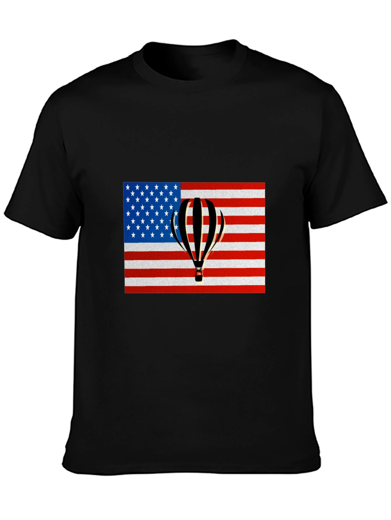 USA Flag Hot Air Balloon Graphic Tee