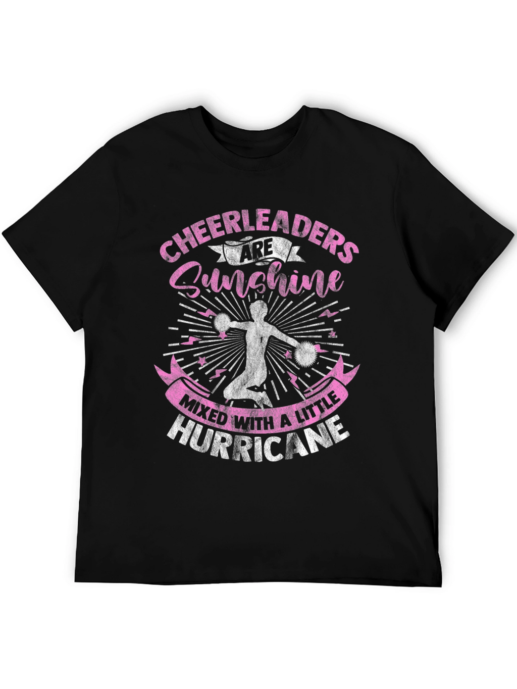 Cheerleader Sunshine Hurricane Black Graphic Tee
