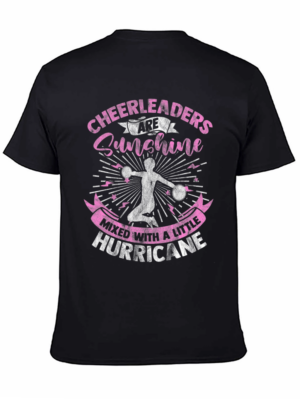 Cheerleader Sunshine Hurricane Black Graphic Tee