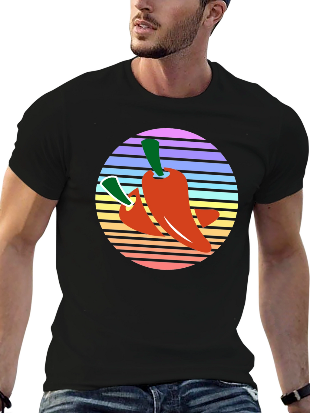 Retro Chili Pepper Graphic Tee