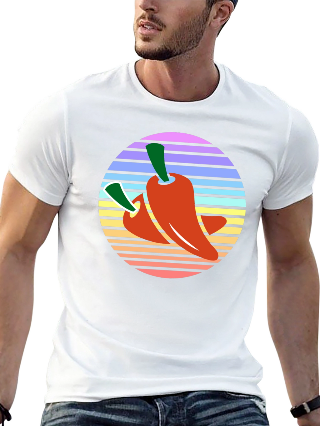 Retro Chili Pepper Graphic Tee
