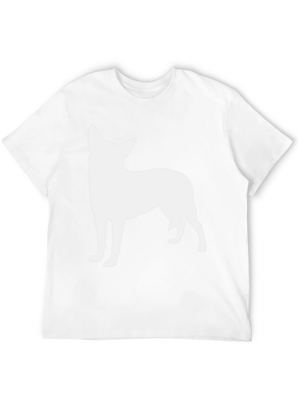Dog Silhouette Graphic Tee - Black Cotton