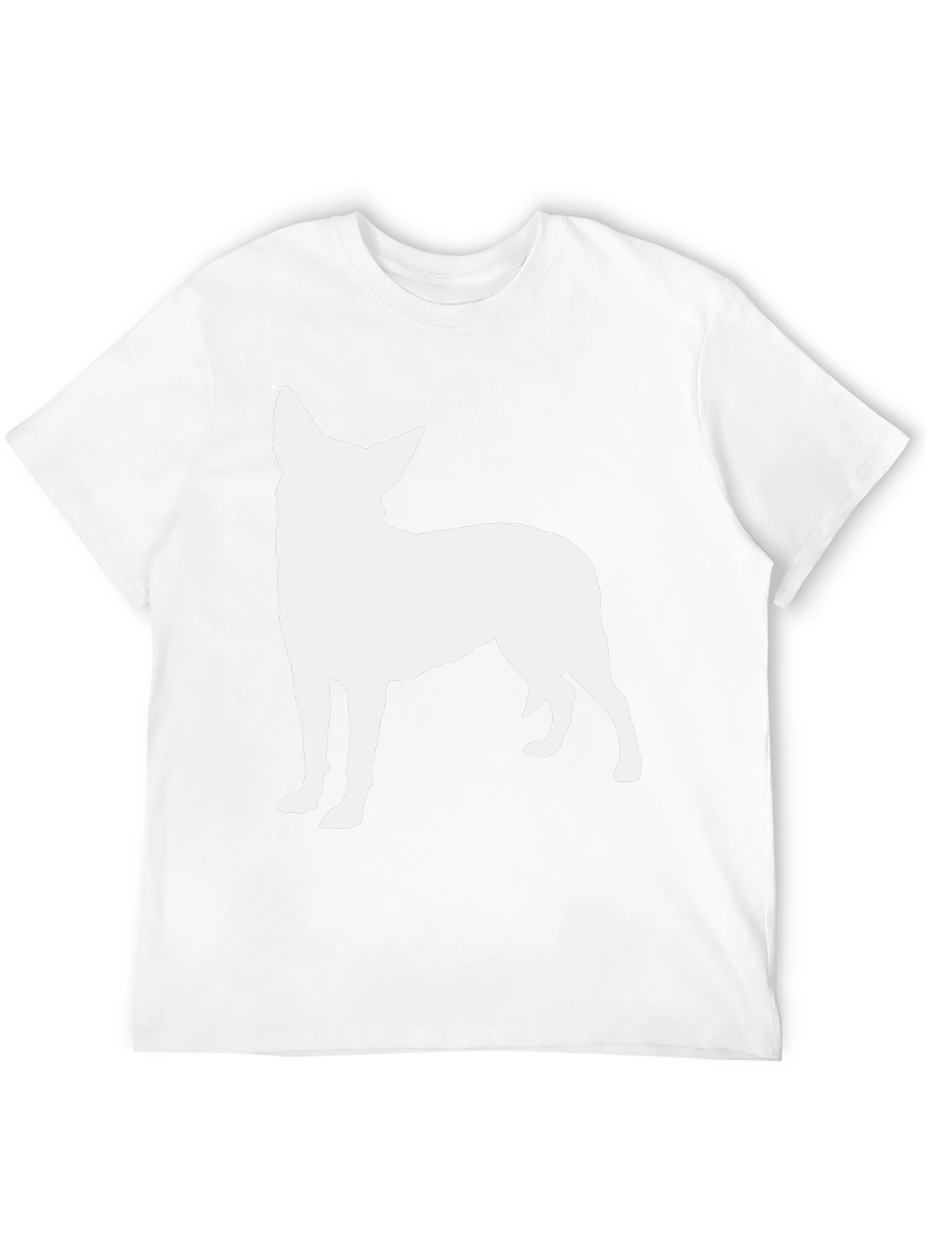 Dog Silhouette Graphic Tee - Black Cotton