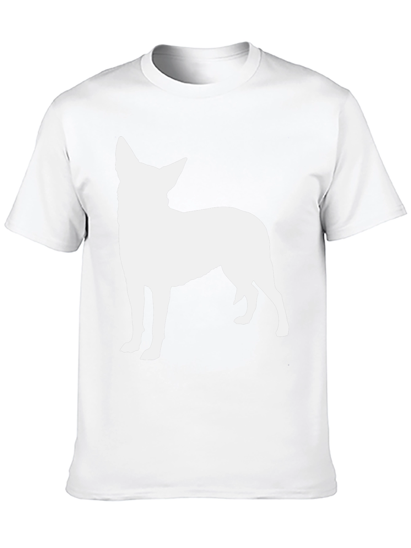 Dog Silhouette Graphic Tee - Black Cotton