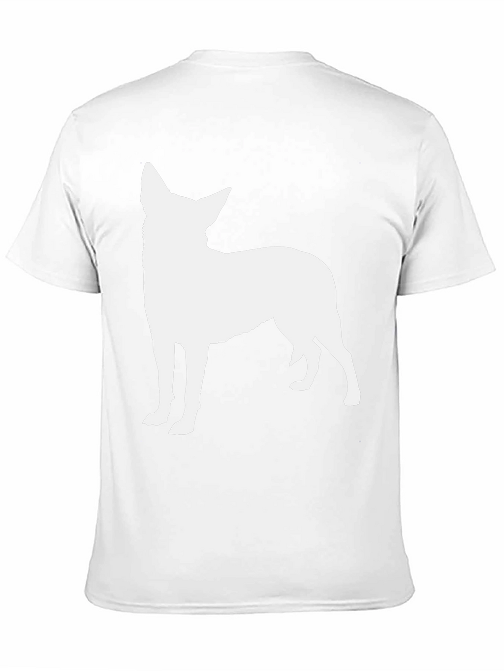 Dog Silhouette Graphic Tee - Black Cotton