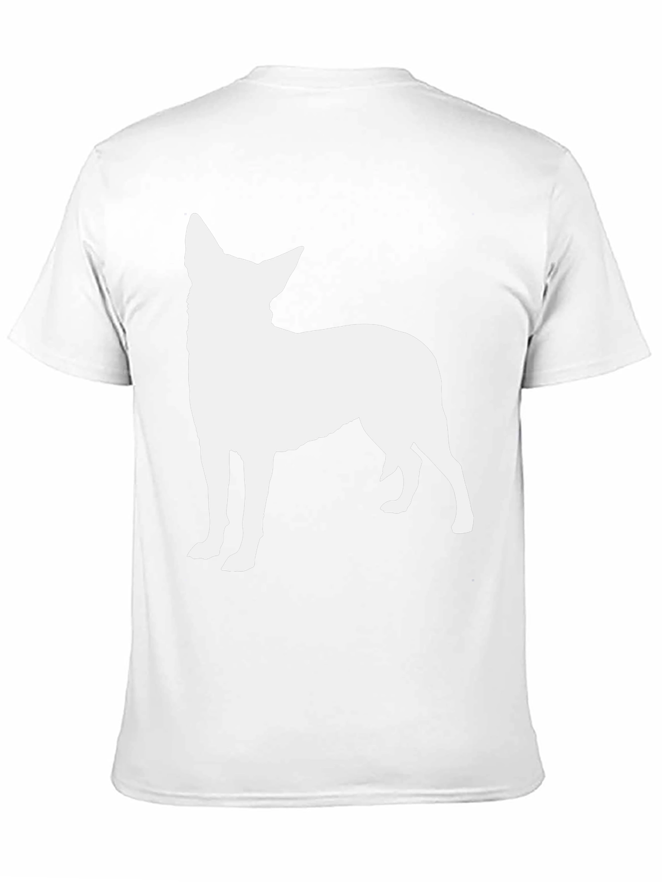 Dog Silhouette Graphic Tee - Black Cotton