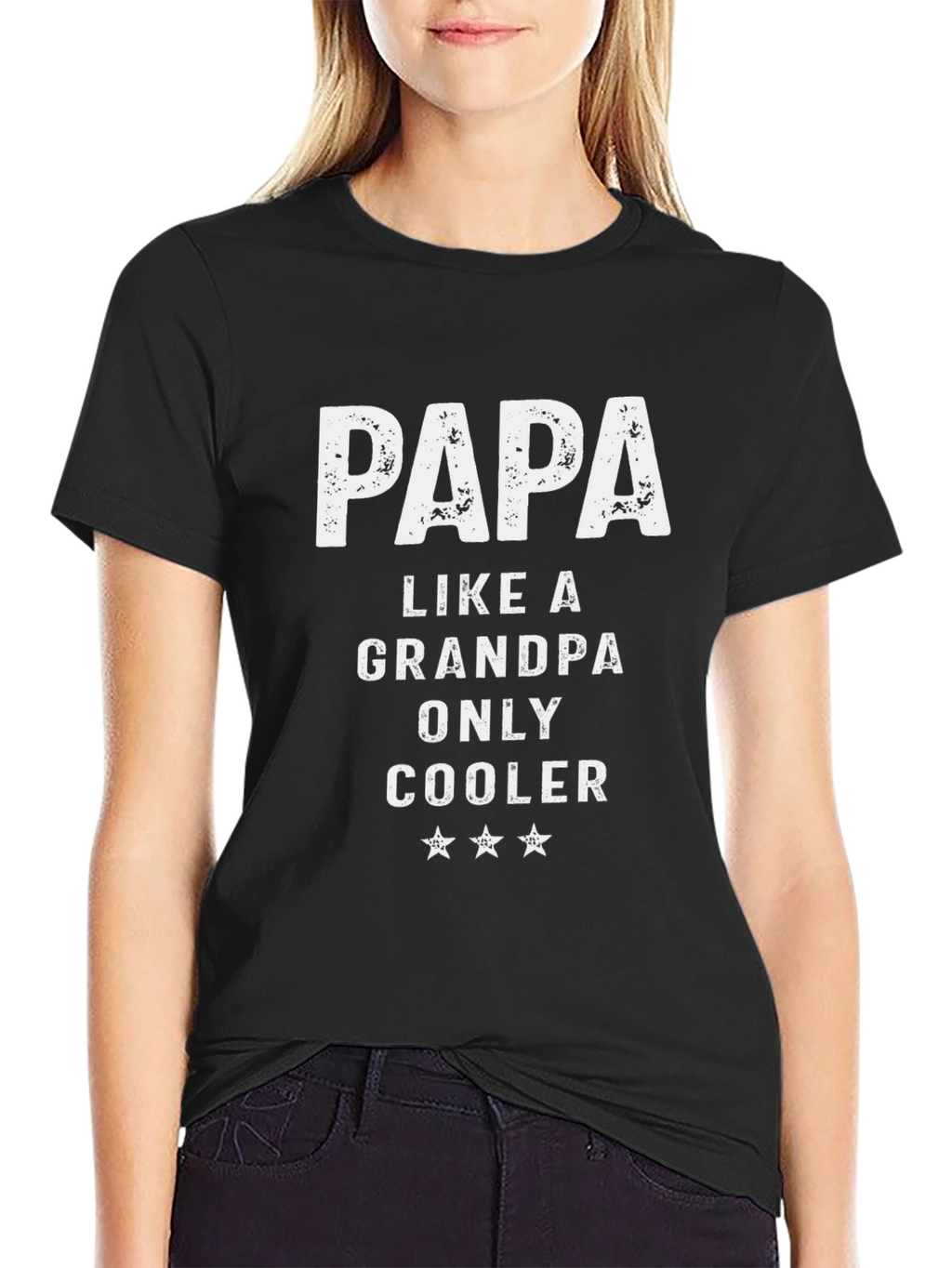Papa Like a Grandpa Only Cooler Graphic Tee