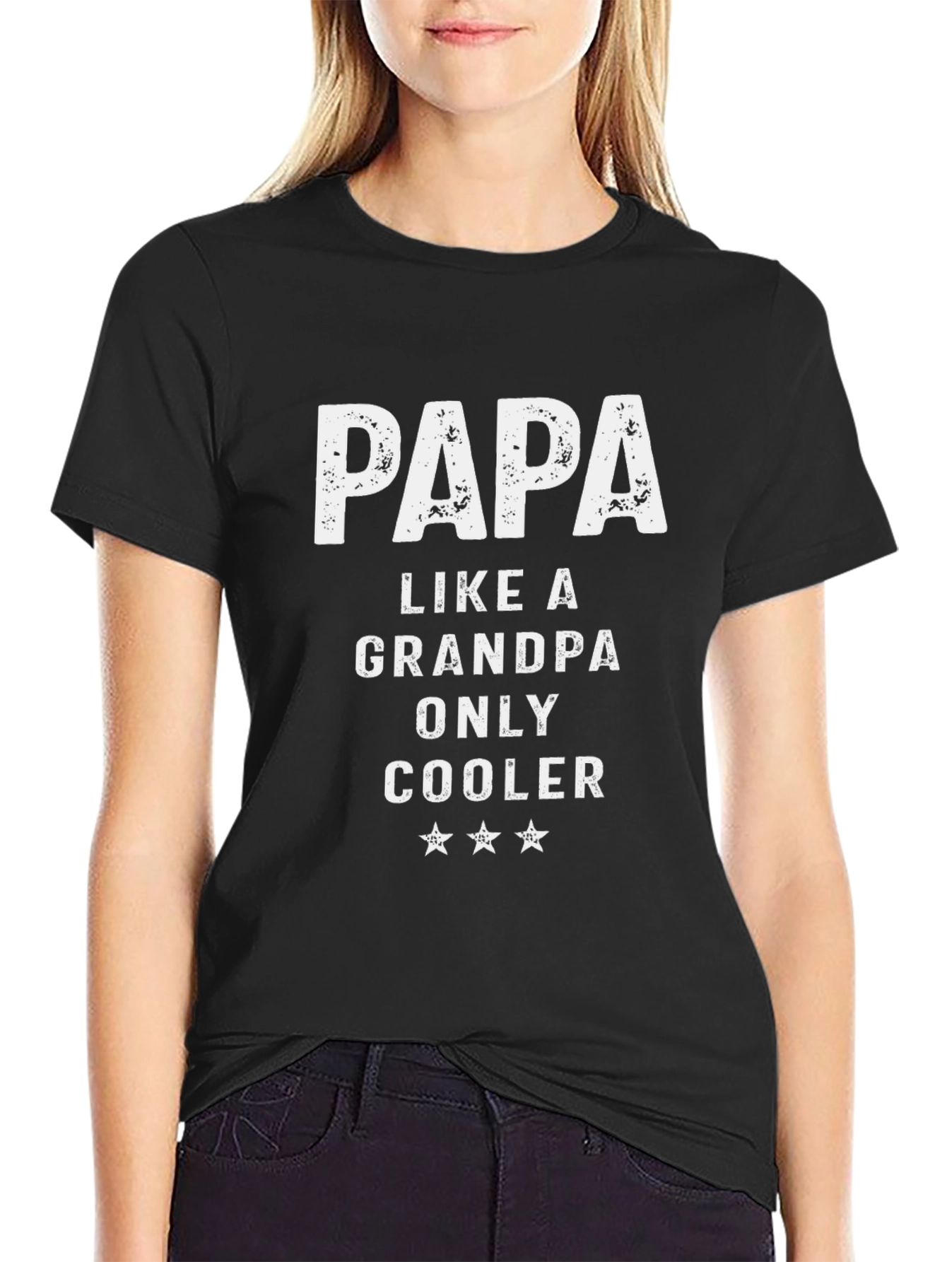 Papa Like a Grandpa Only Cooler Graphic Tee