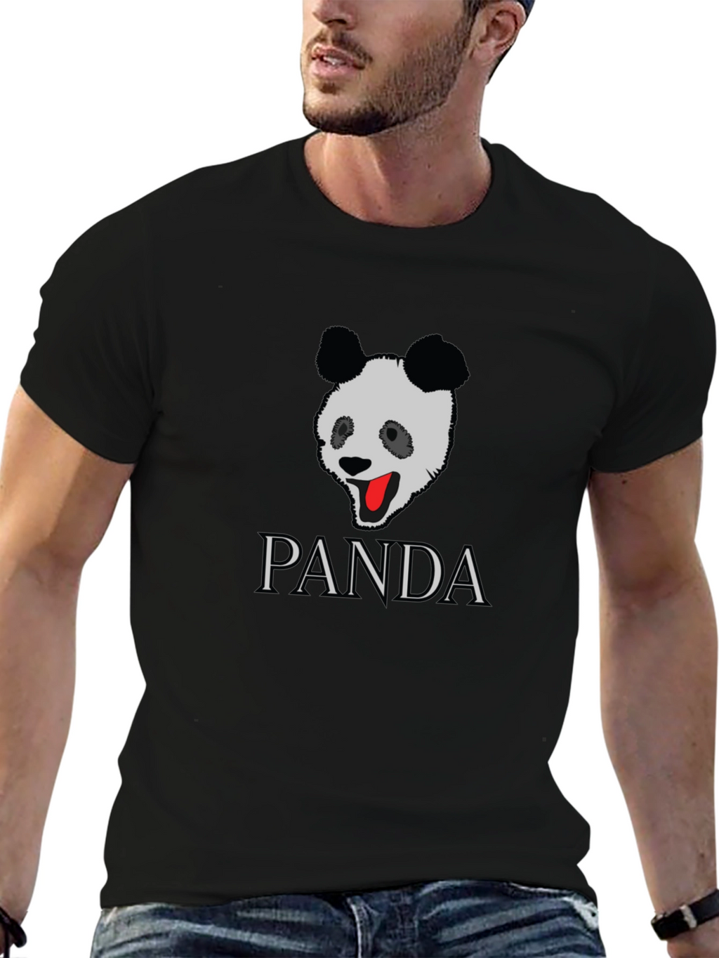 PANDA Graphic Tee - Stylish Black T-Shirt