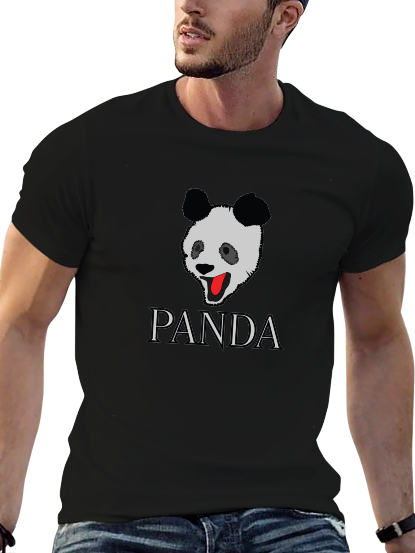 PANDA Graphic Tee - Stylish Black T-Shirt