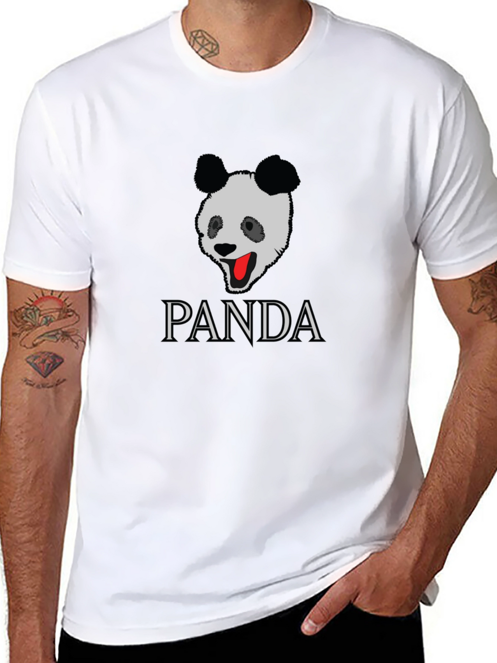 PANDA Graphic Tee - Stylish Black T-Shirt