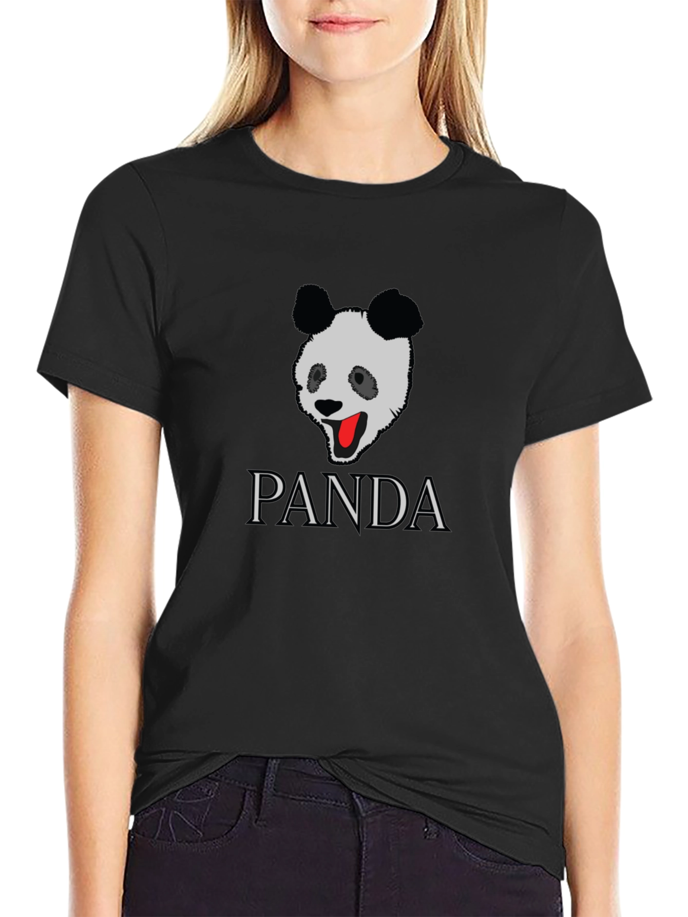 PANDA Graphic Tee - Stylish Black T-Shirt