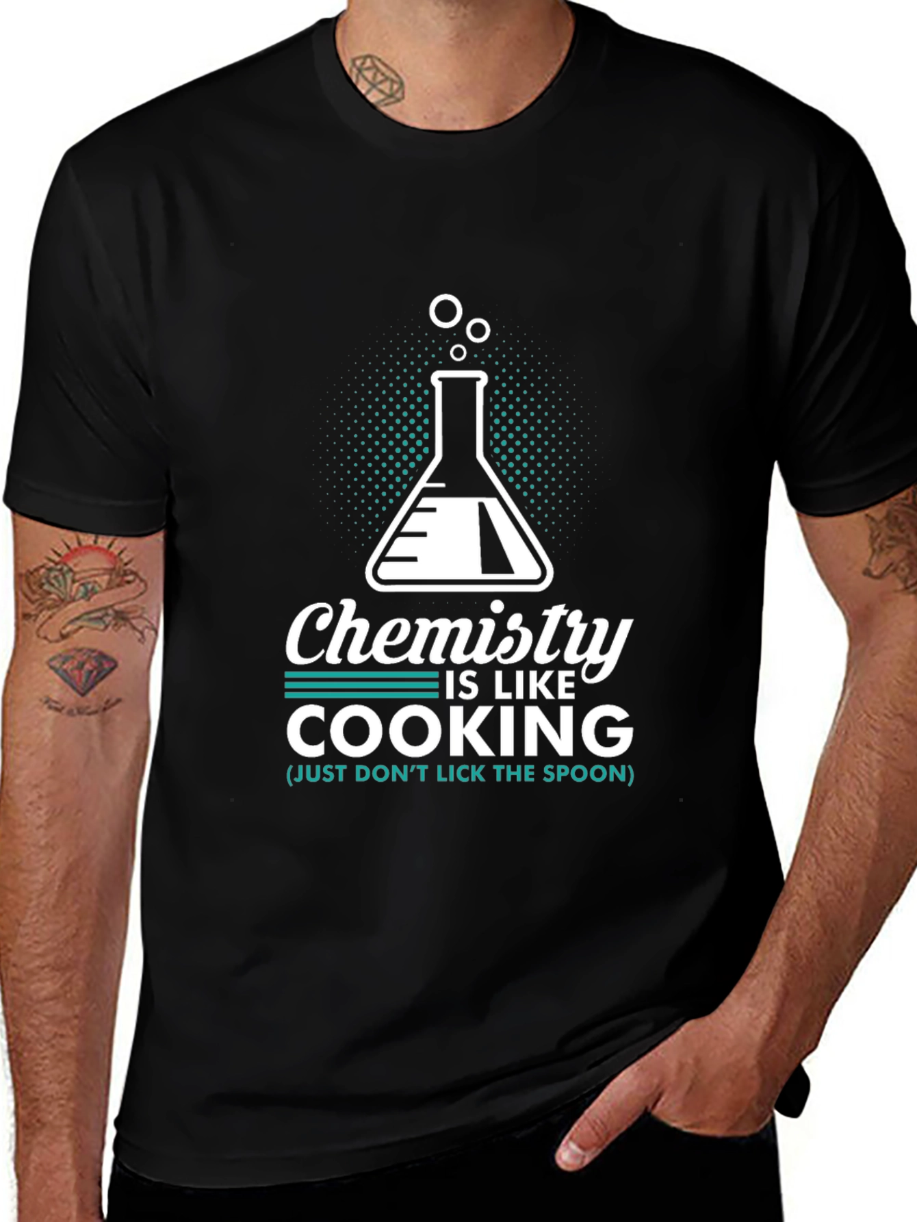 Chemistry is Like Cooking Black T-Shirt