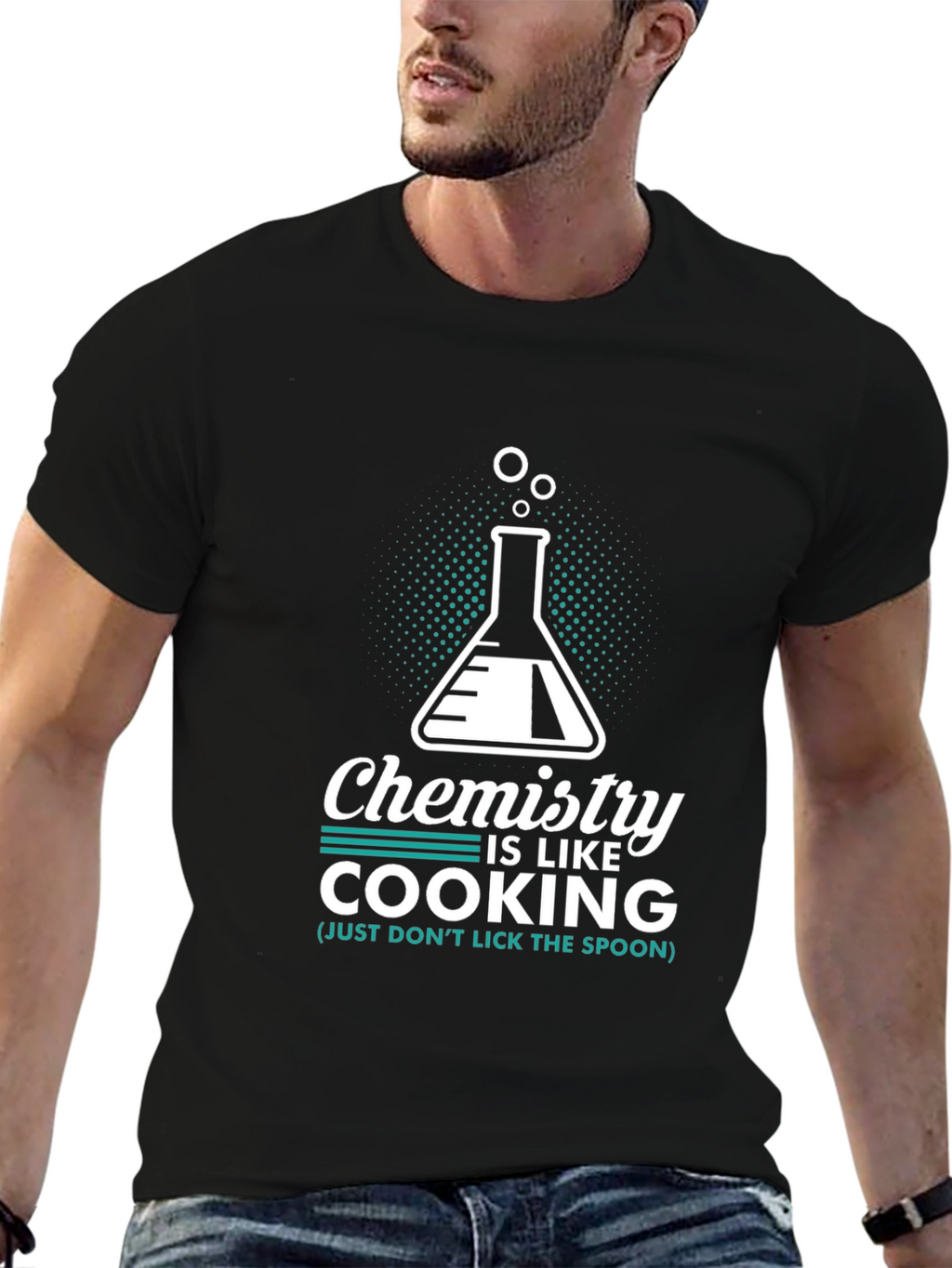 Chemistry is Like Cooking Black T-Shirt