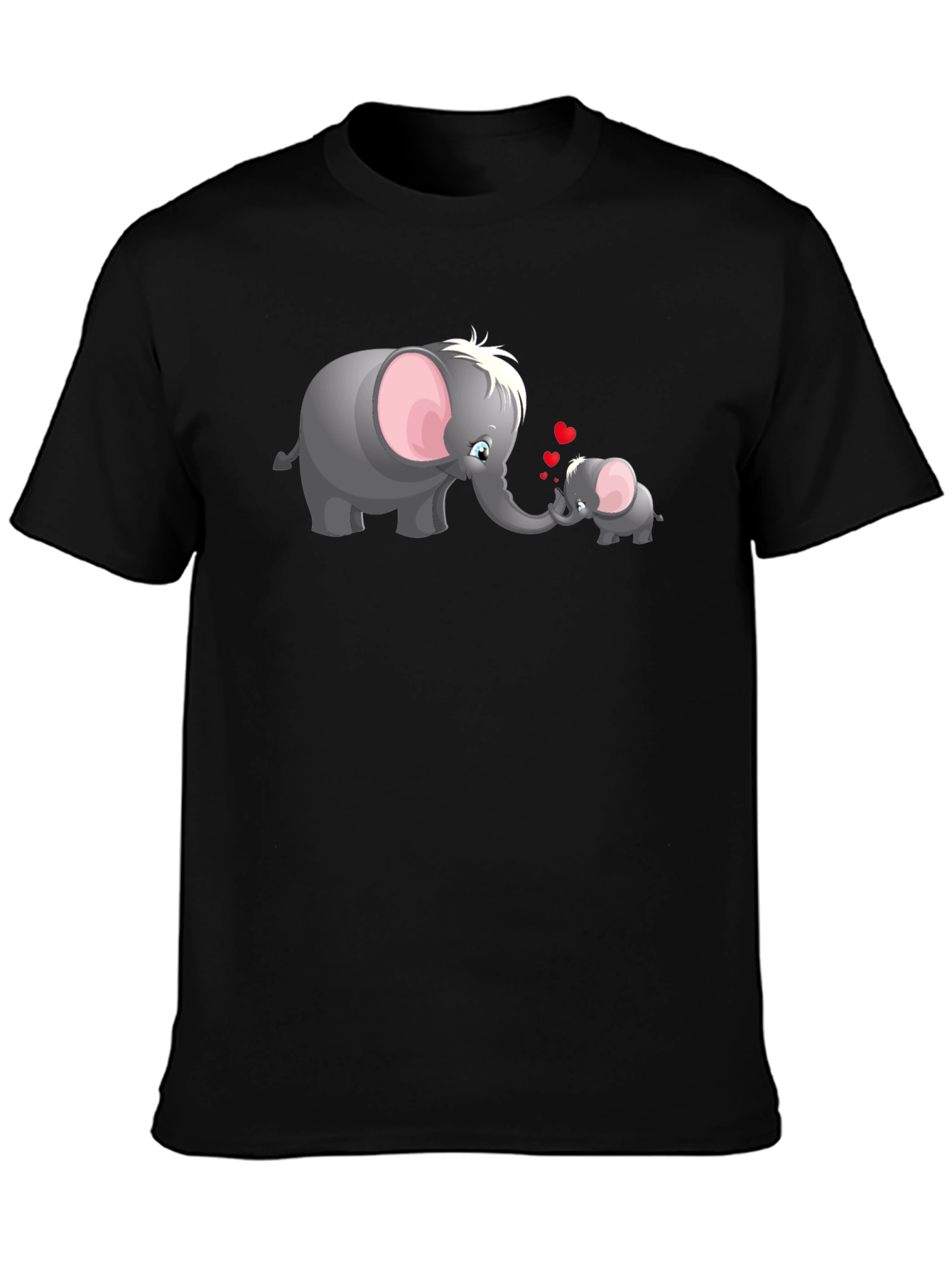 Elephant Love Graphic Tee - Cute Family T-Shirt
