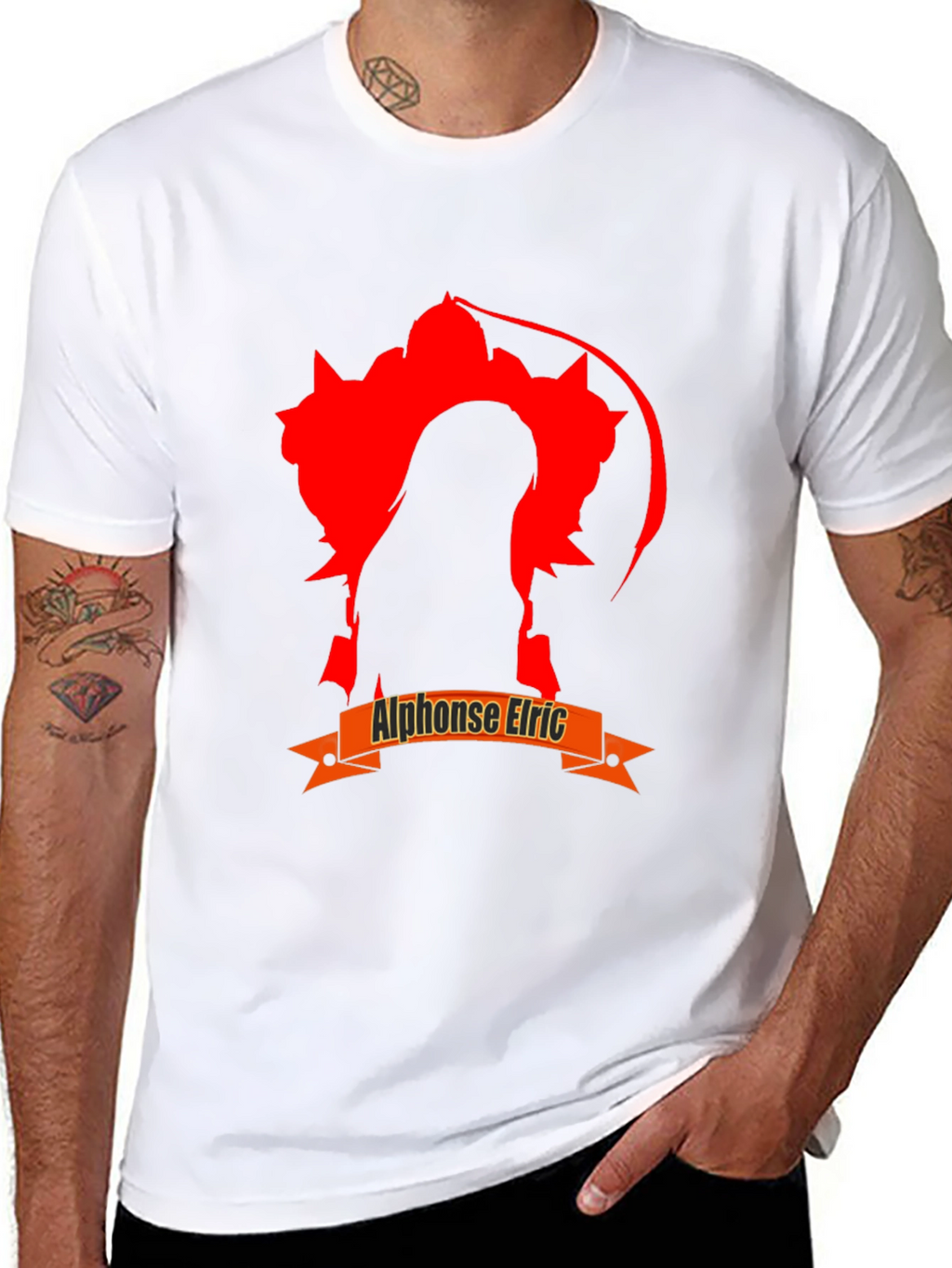 Alphonse Elric Anime Black T-Shirt
