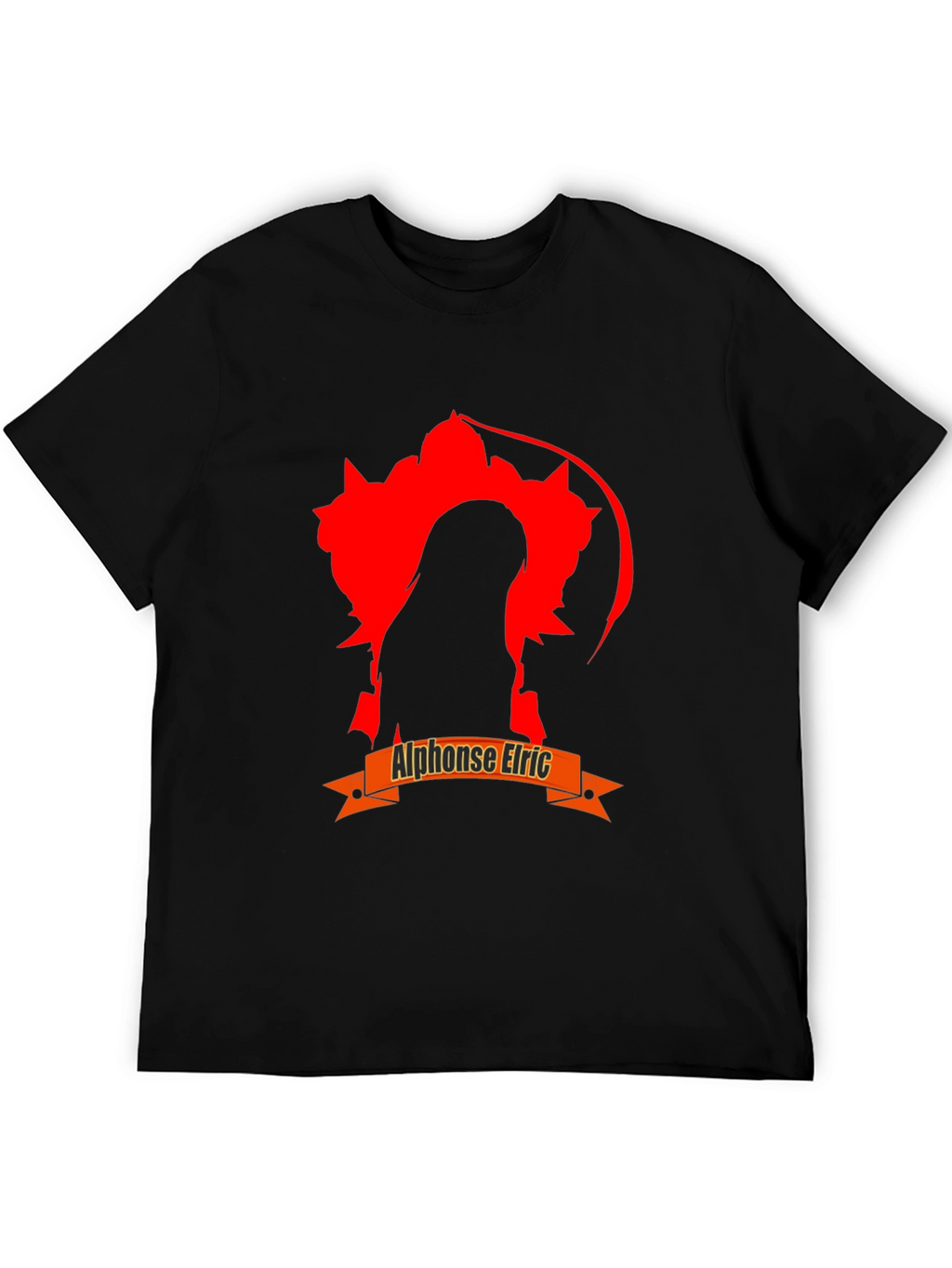 Alphonse Elric Anime Black T-Shirt