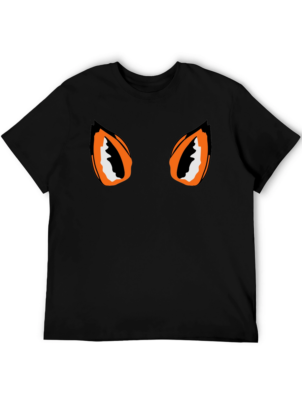 Black Tee with Graphic Eyes Design