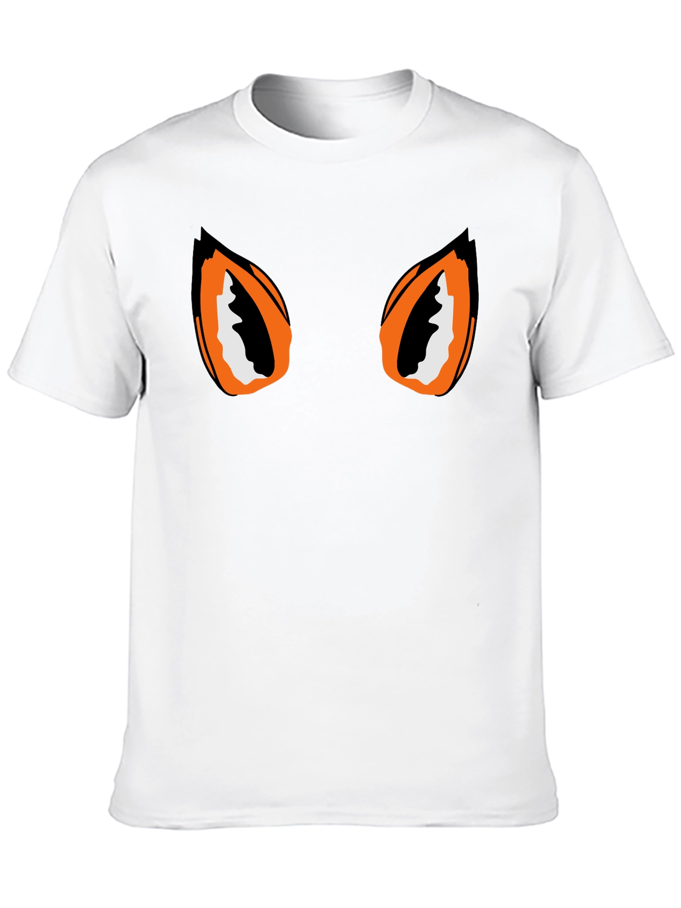 Black Tee with Graphic Eyes Design
