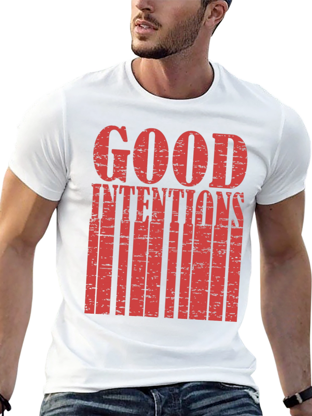 Good Intentions Graphic Print Black T-Shirt