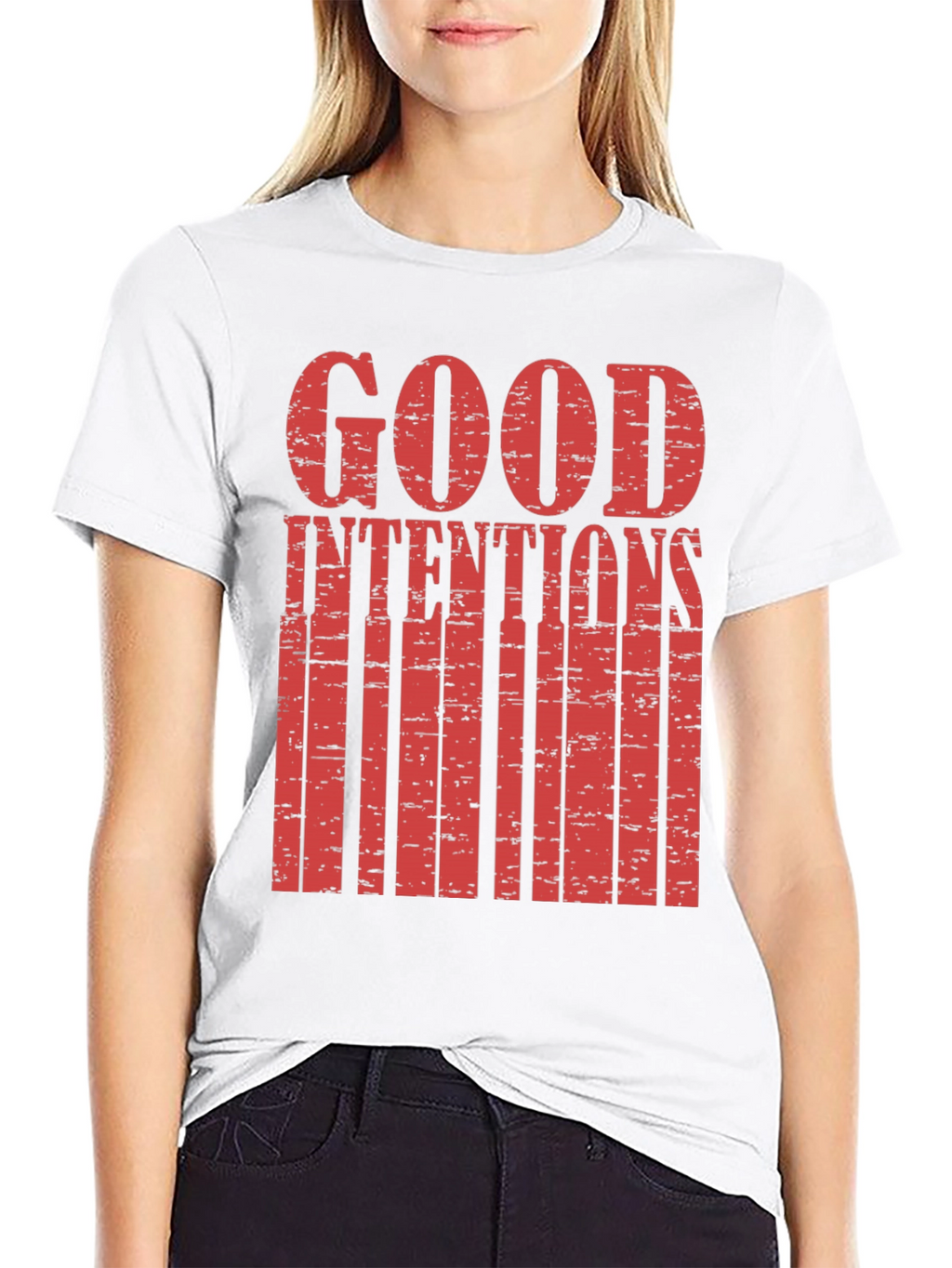 Good Intentions Graphic Print Black T-Shirt