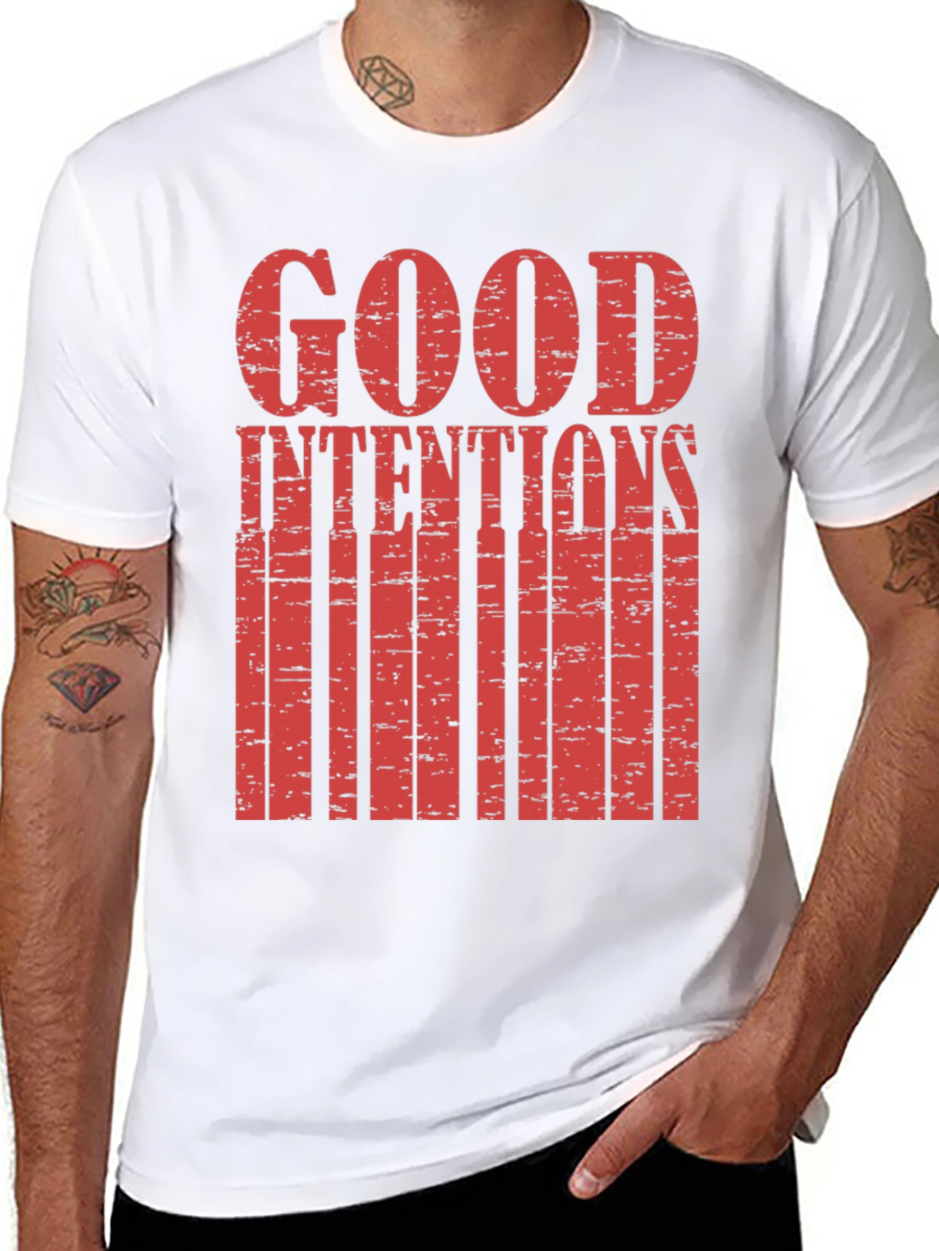 Good Intentions Graphic Print Black T-Shirt