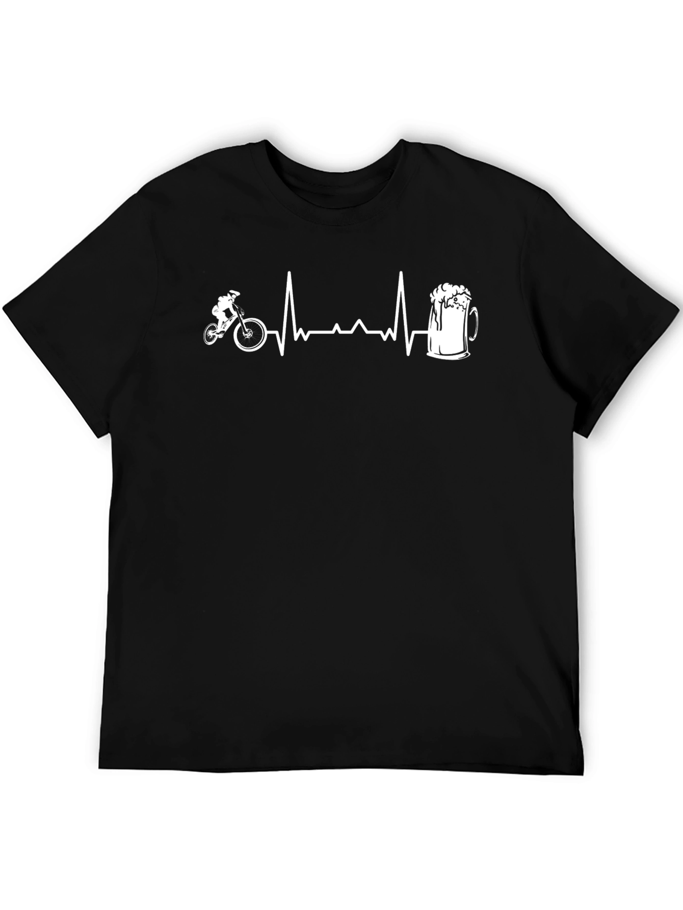 Mountain Bike & Beer Heartbeat T-Shirt