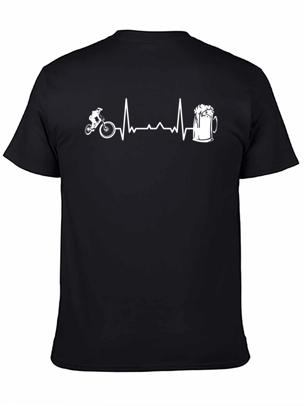 Mountain Bike & Beer Heartbeat T-Shirt