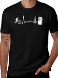 Mountain Bike & Beer Heartbeat T-Shirt