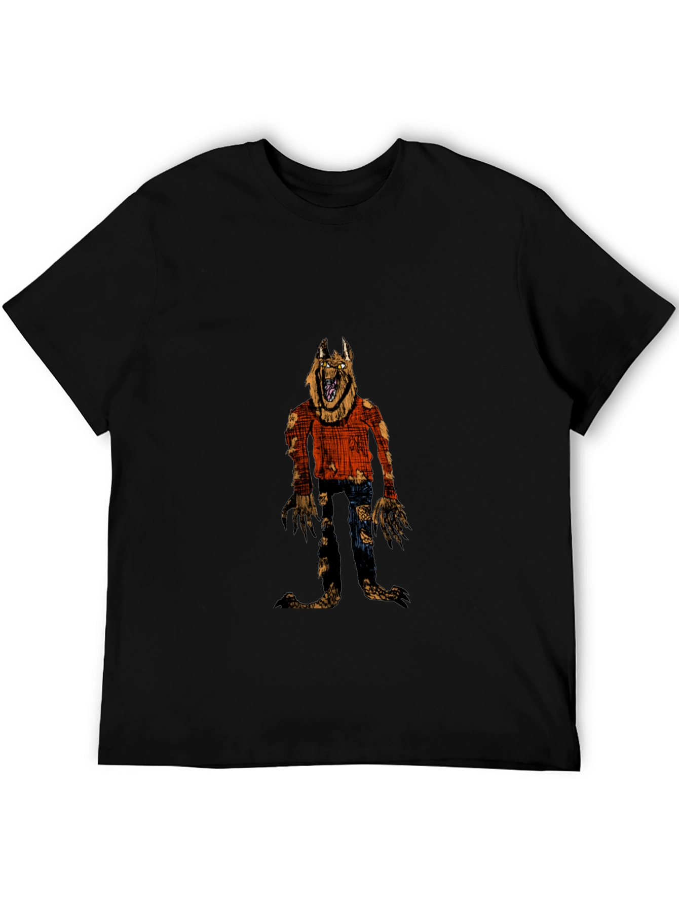 Werewolf Graphic Black T-Shirt