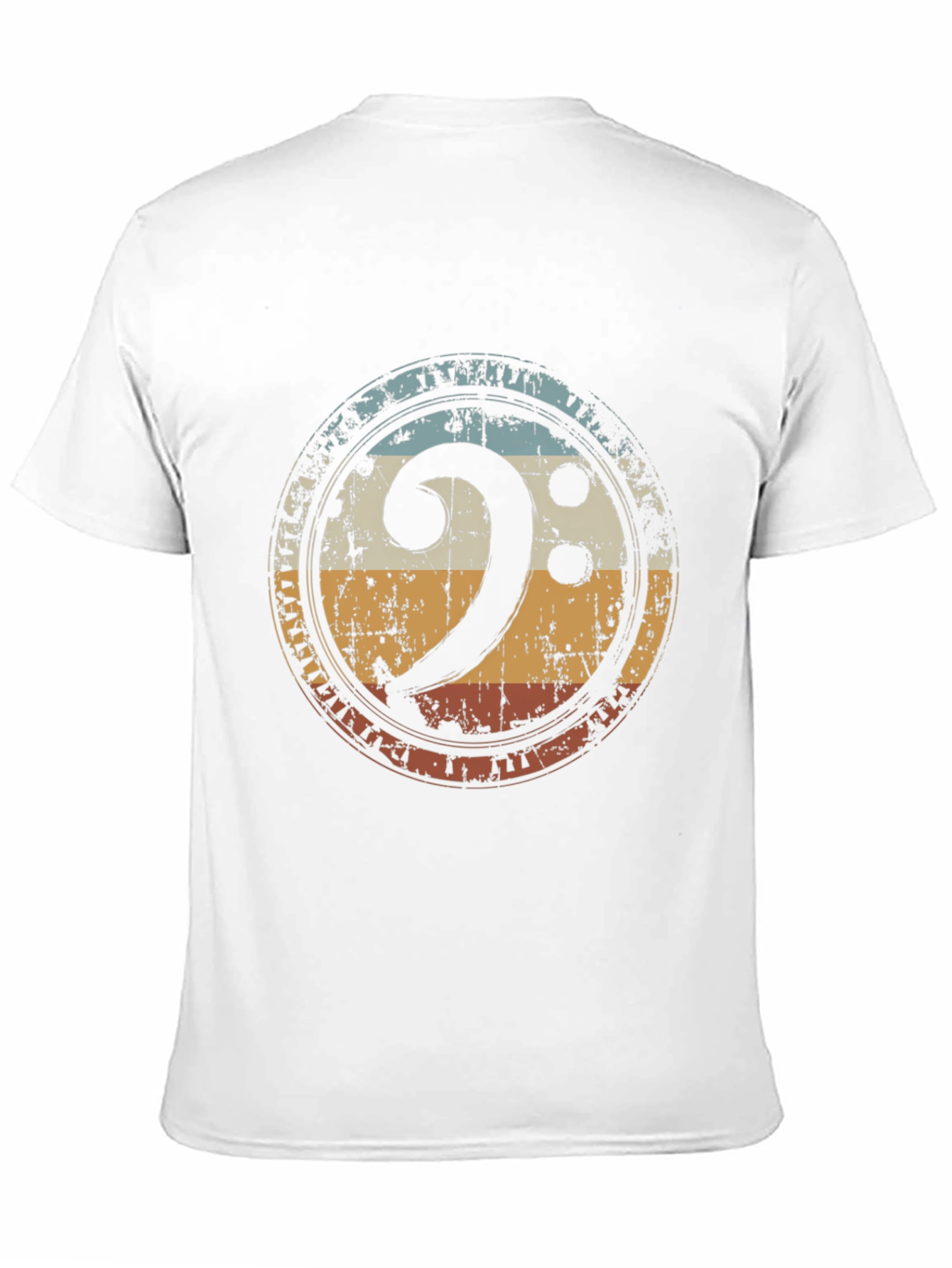 Retro Bass Clef Graphic Tee - Black
