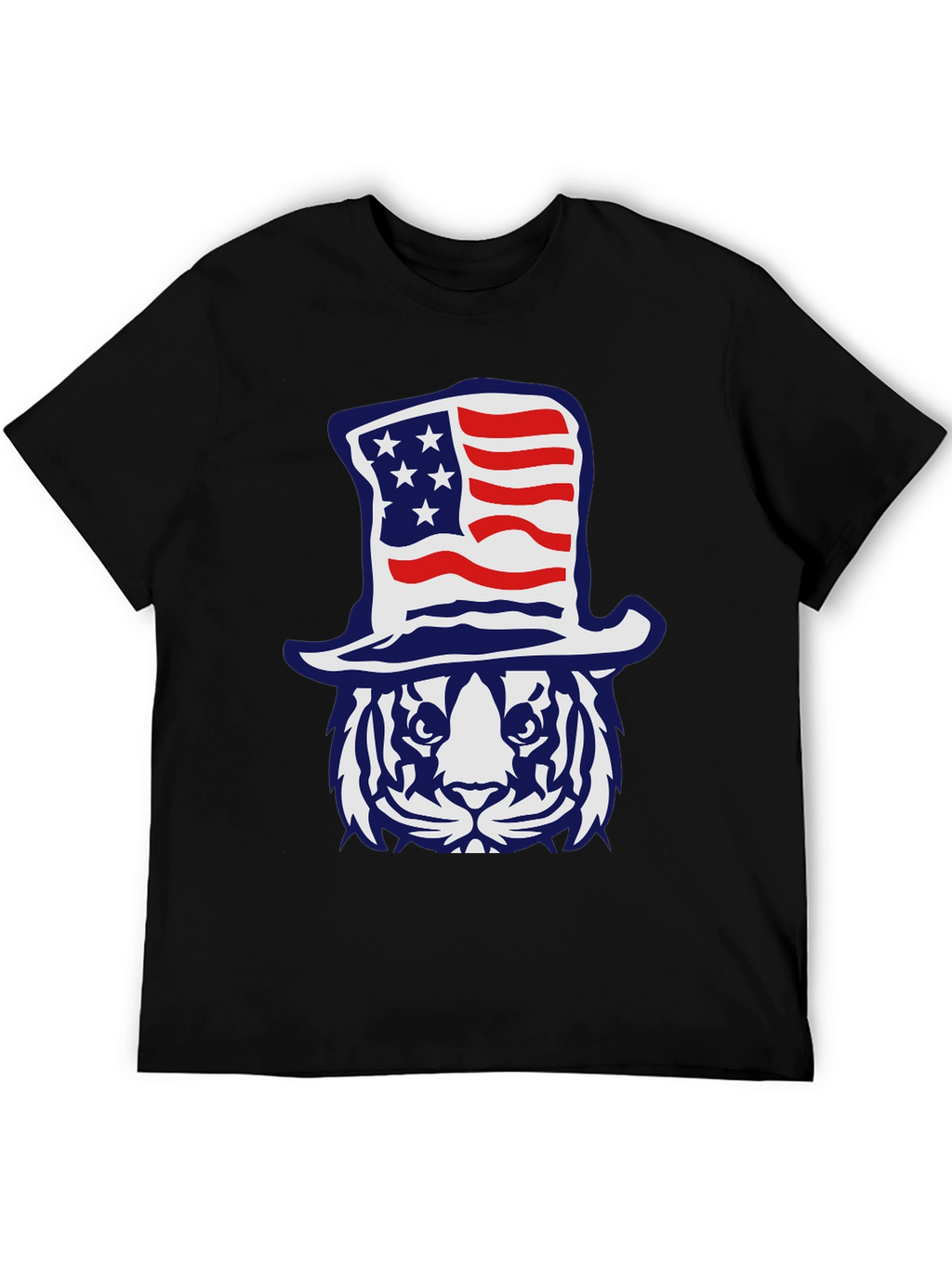 Patriotic Tiger Graphic T-Shirt