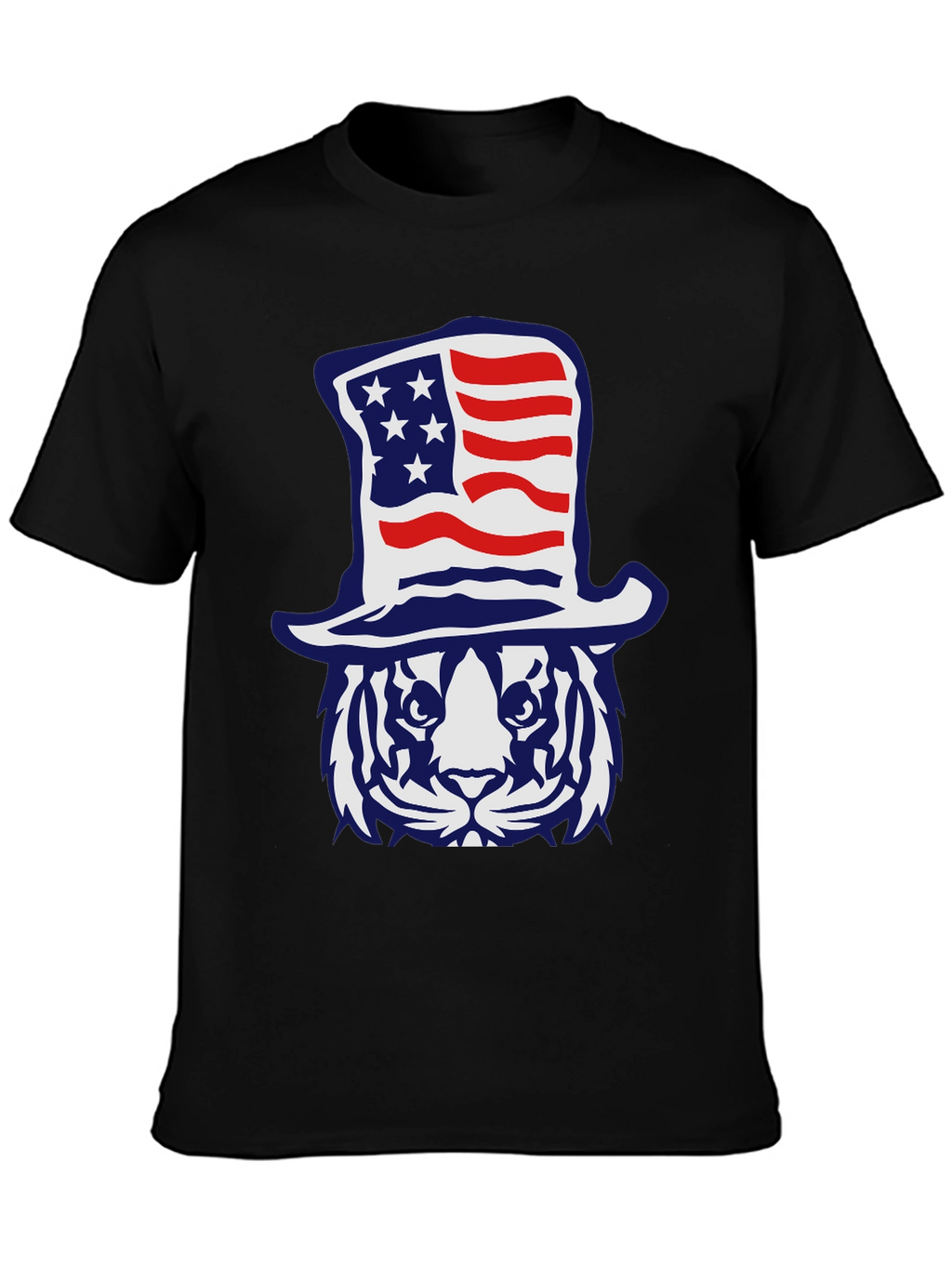Patriotic Tiger Graphic T-Shirt