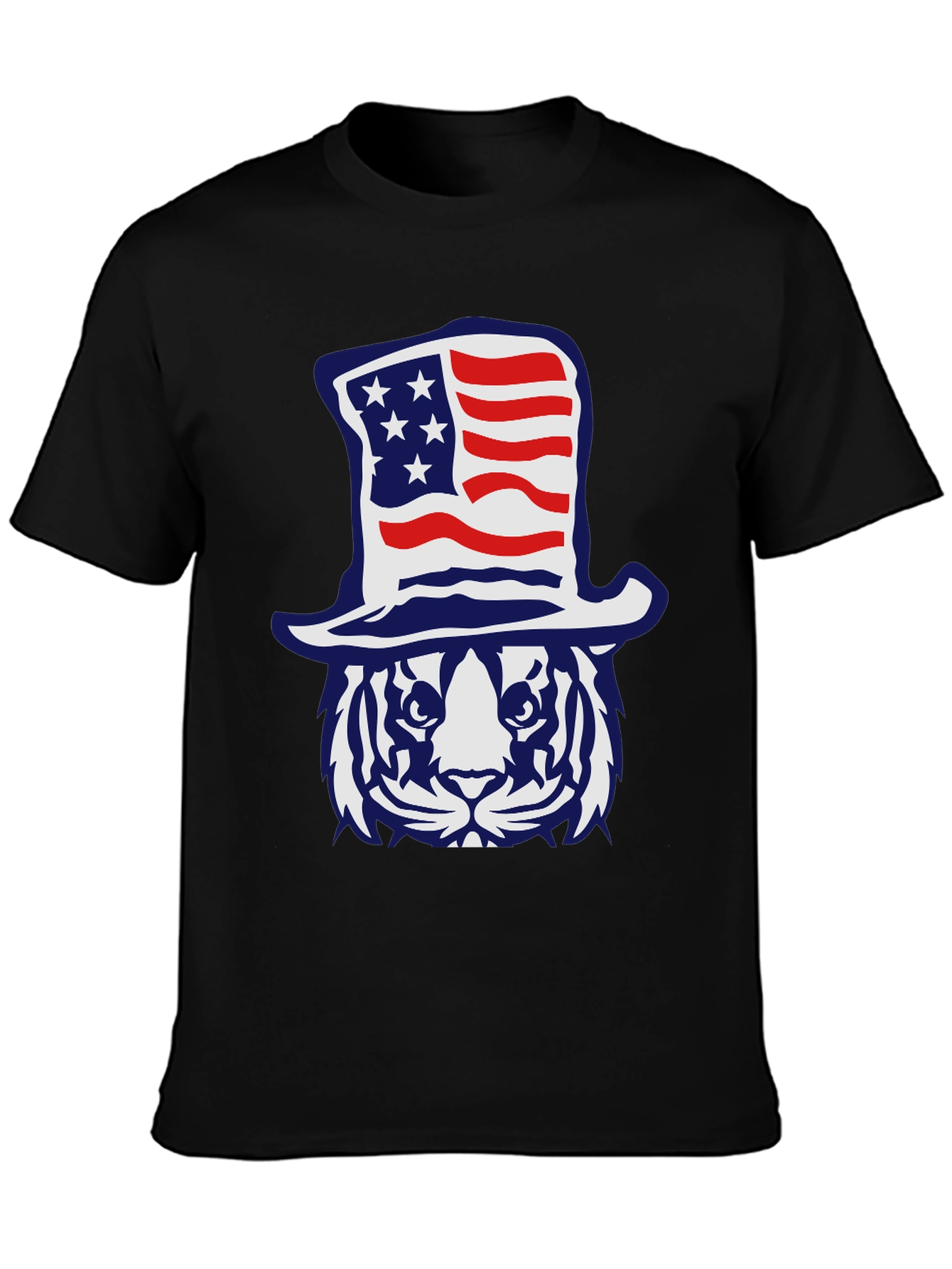 Patriotic Tiger Graphic T-Shirt
