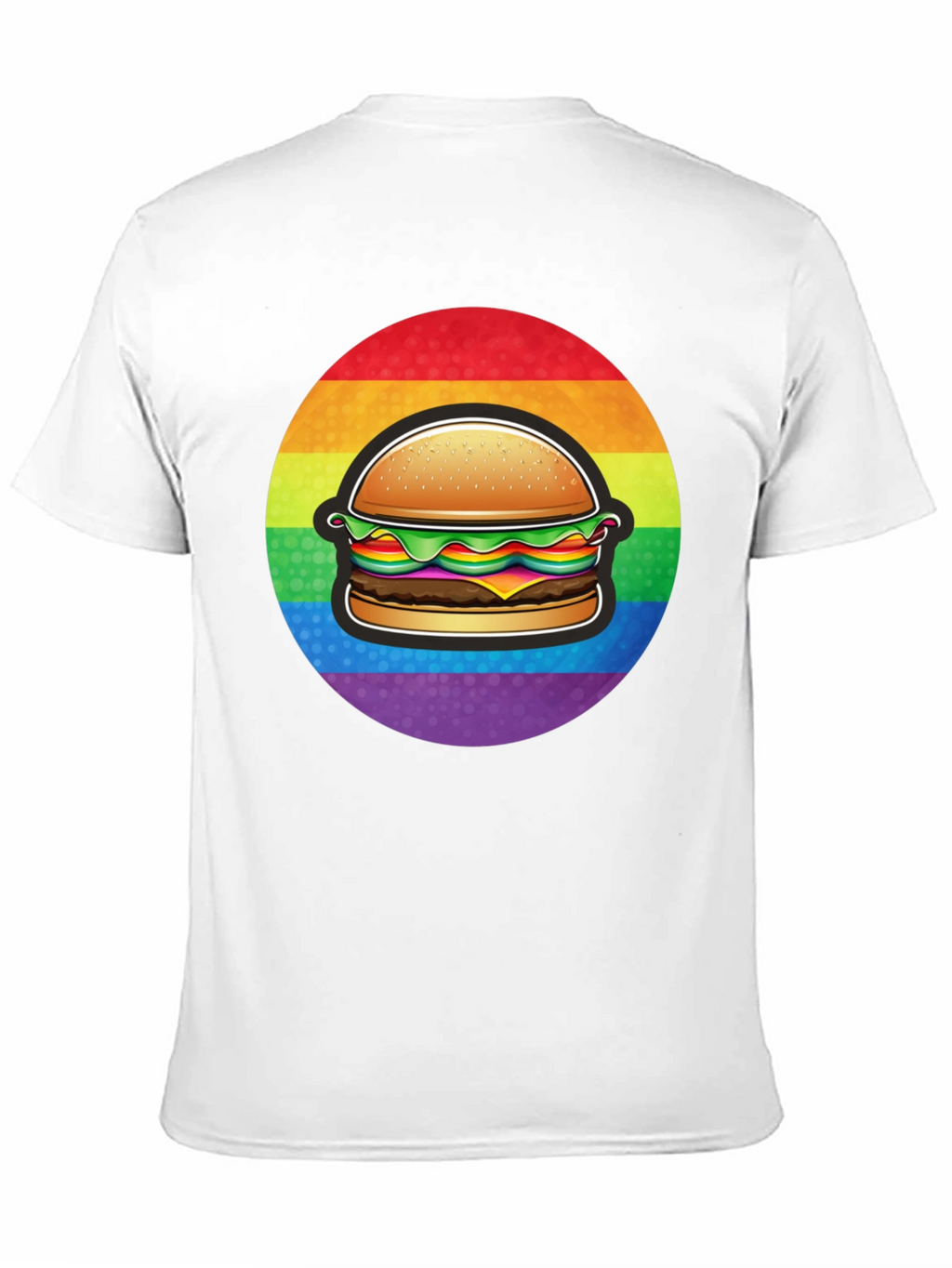 Rainbow Burger Graphic Tee - Pride Apparel