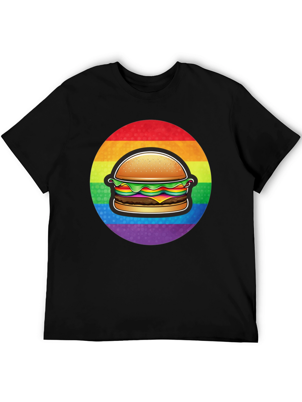 Rainbow Burger Graphic Tee - Pride Apparel