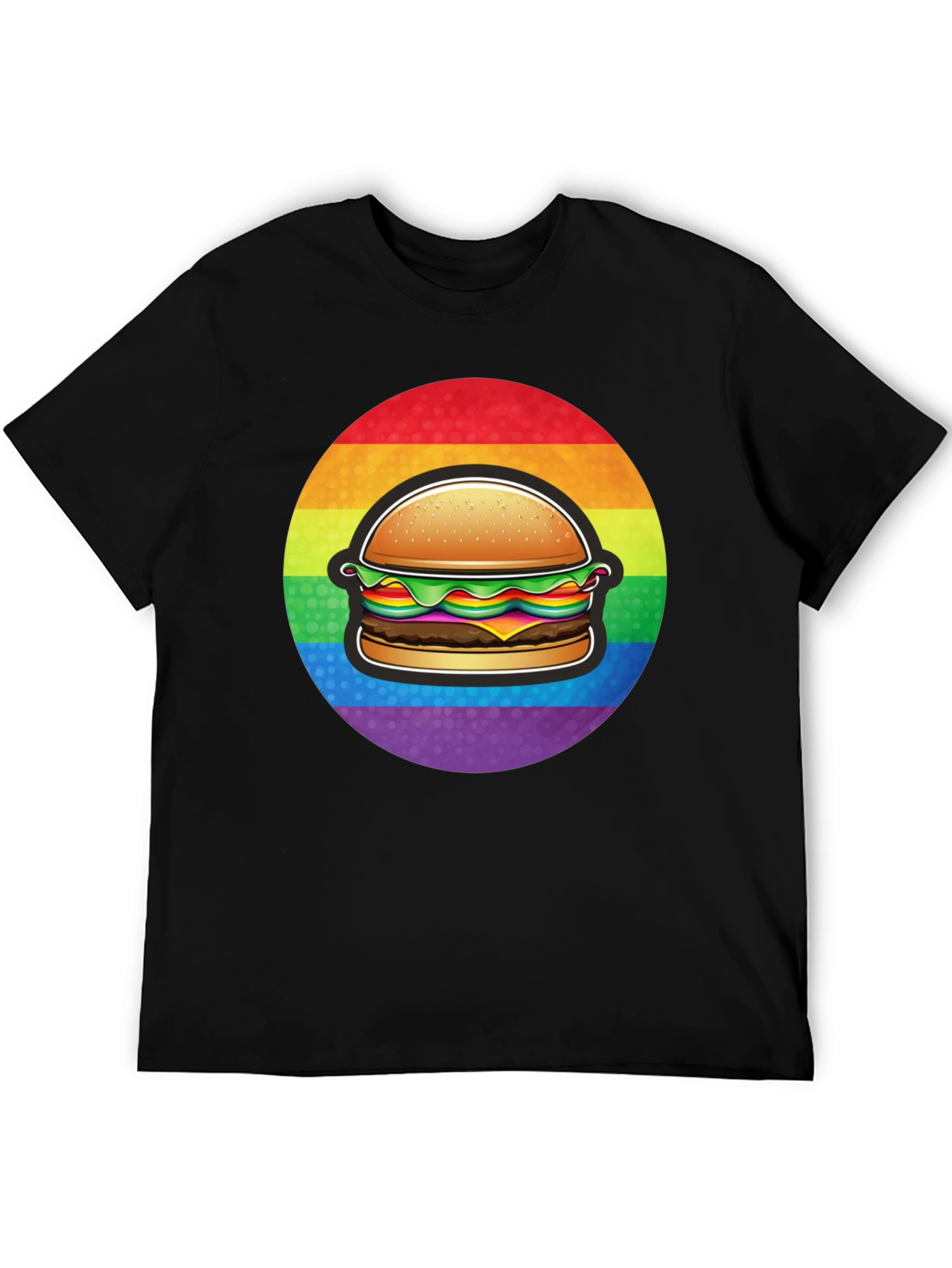Rainbow Burger Graphic Tee - Pride Apparel