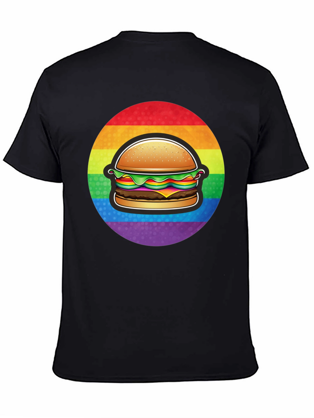 Rainbow Burger Graphic Tee - Pride Apparel