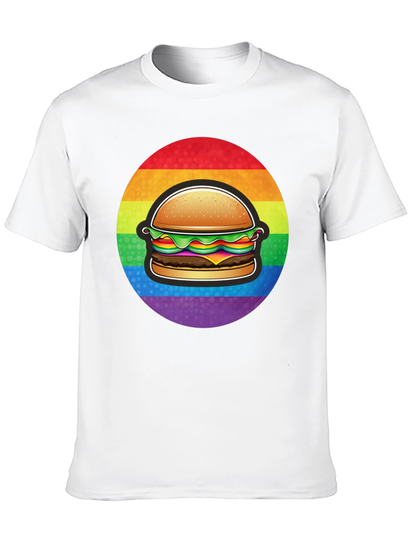 Rainbow Burger Graphic Tee - Pride Apparel