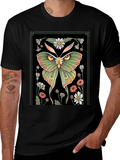Moth & Flowers Graphic T-Shirt