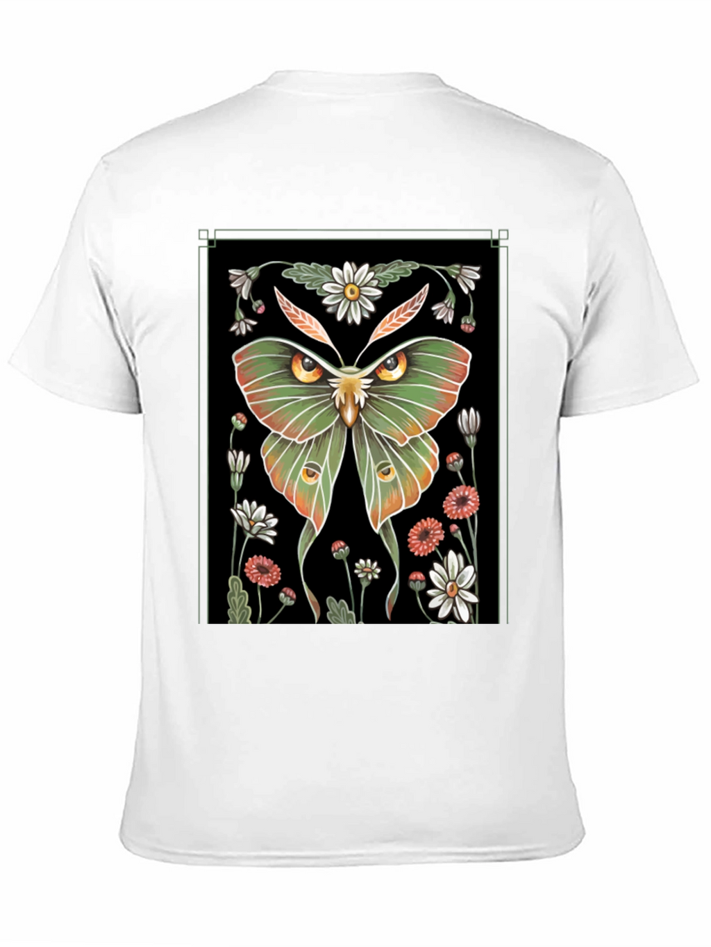 Moth & Flowers Graphic T-Shirt